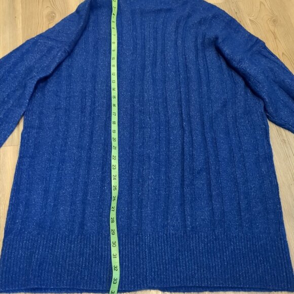Torrid Vegan Cashmere Boyfriend Cardigan Sweater Blue Size 2X (18/20) NWT - Picture 10 of 14